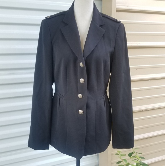 Emily military style black Blazer size 10 - Picture 1 of 6
